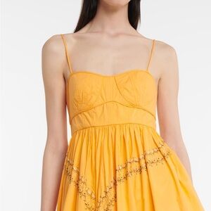 Ulla Johnson Mariza Embroidered Poplin Midi Dress